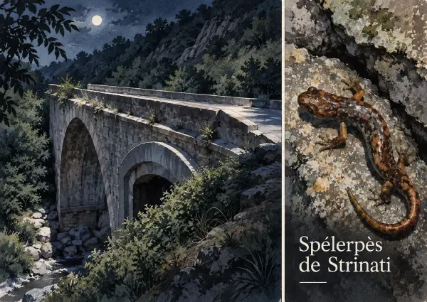 Spélerpès dans les fissures d’un pont