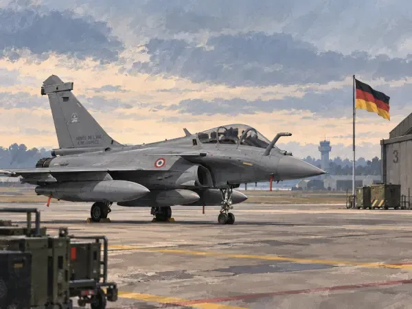 Illustration - Rafale français sur une base européenne