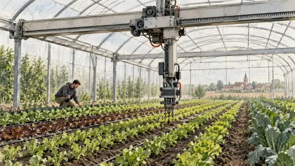 Illustration - ferme maraîchère robotisée à Gressy