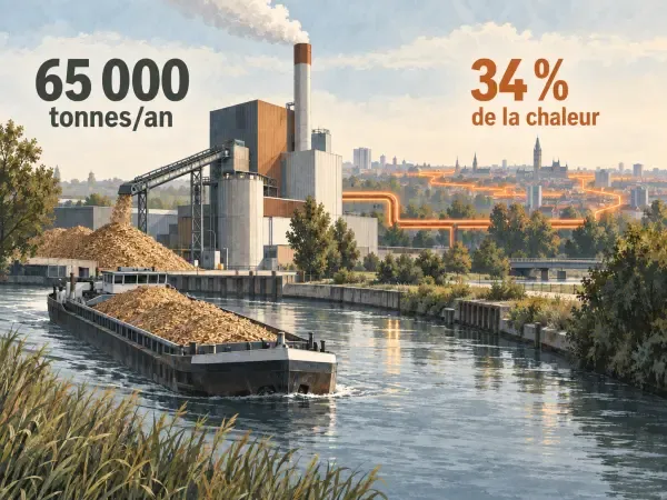 Chaufferie biomasse au bord de la Deûle