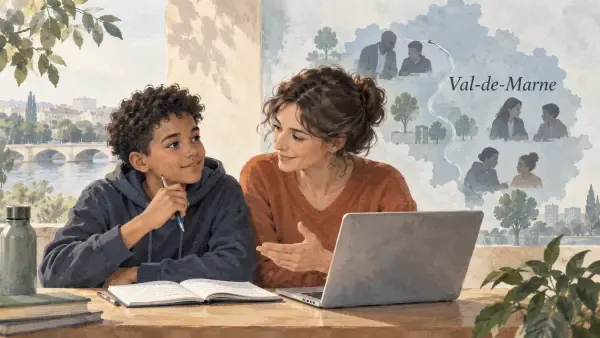 Illustration - Mentor et jeune en discussion