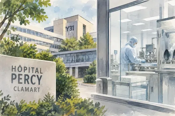 Illustration - Laboratoire pharmaceutique à Percy