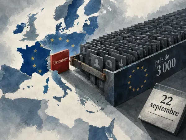 Illustration - Drapeaux européens et sanctions russes