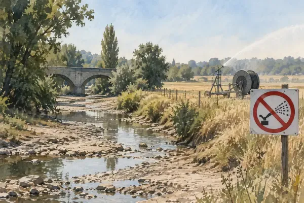 Illustration - rivière en période de sécheresse