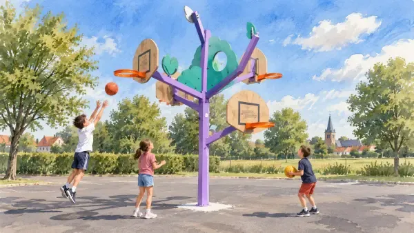 Illustration - Arbre à paniers de basket