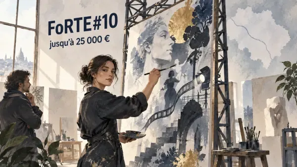 Illustration - jeune artiste au travail