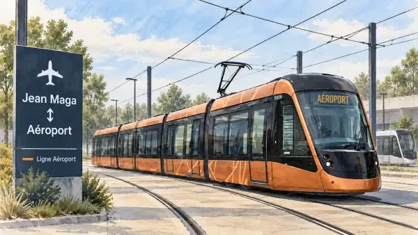 Illustration - rame cuivrée du tramway