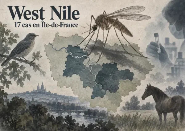 Illustration du virus West Nile