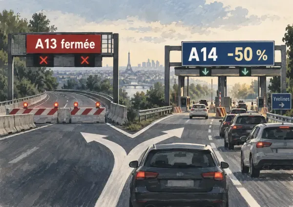 Autoroutes A13 et A14 en Île-de-France