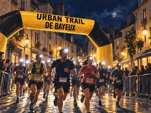 Illustration - course nocturne dans Bayeux