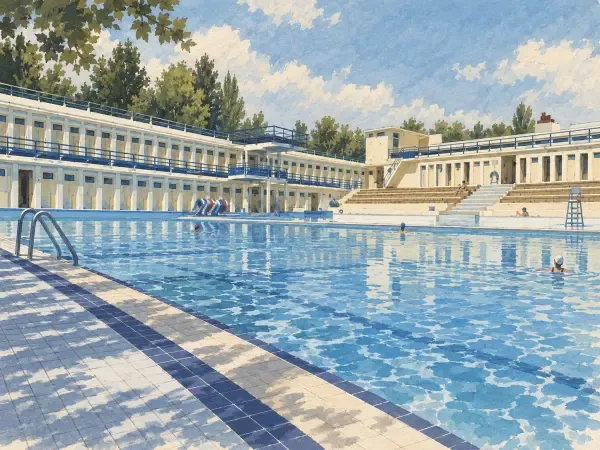 Illustration - Piscine Art déco de Bruay