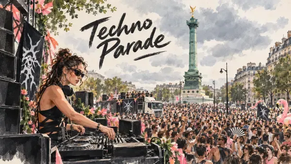 Illustration - chars de la Techno Parade