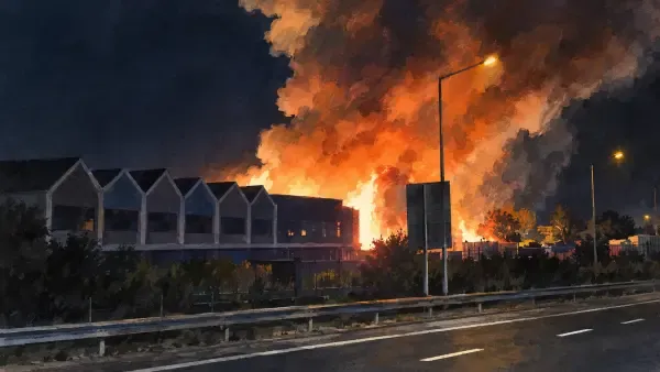 Illustration - Incendie industriel près de l’A13