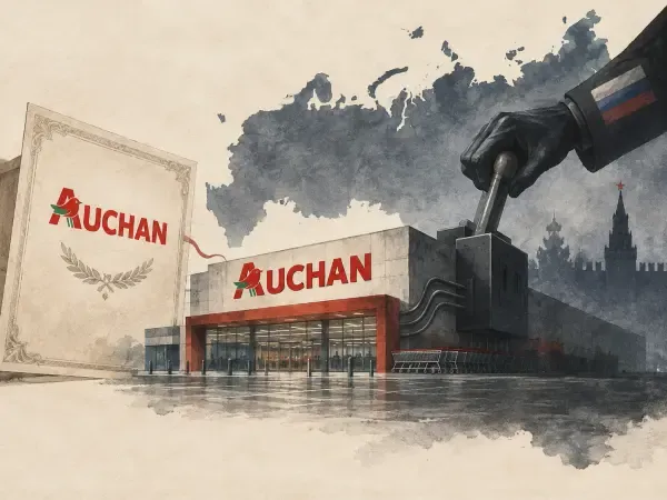 Illustration - Enseigne Auchan sous contrôle russe