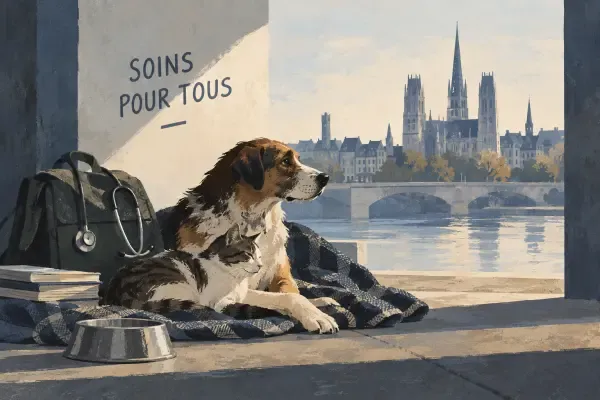 Illustration - soins vétérinaires solidaires à Rouen