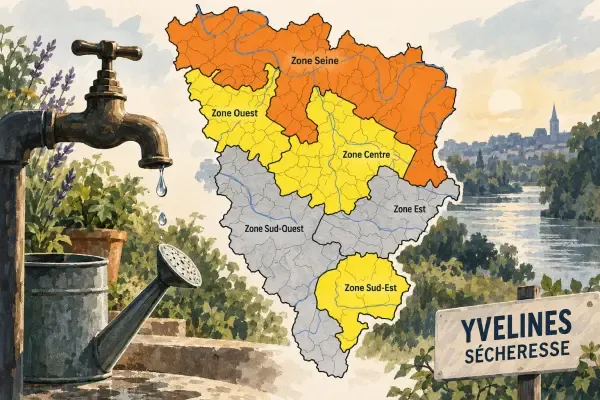 Illustration - restrictions d’eau dans les Yvelines
