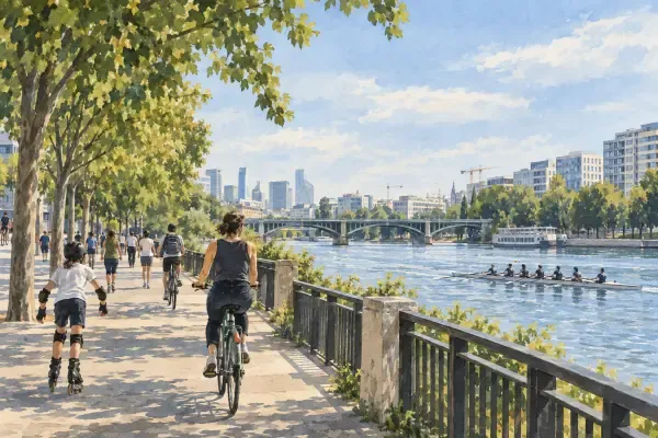 Illustration des quais libérés des voitures