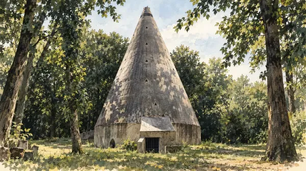 Illustration de l’abri conique de Villenoy