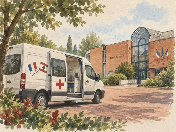 Illustration - minibus médicalisé à Villepreux