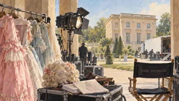 Illustration du tournage à Versailles