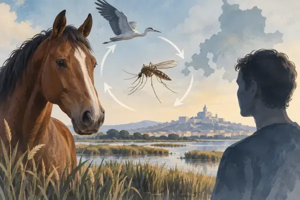 Illustration - moustique et cheval