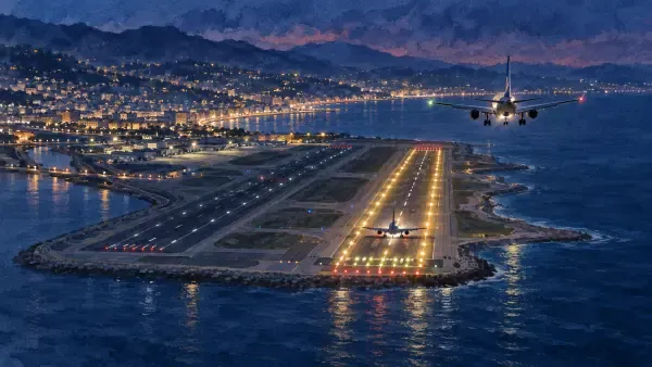 Pistes parallèles de l'aéroport de Nice