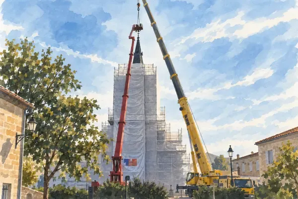 Illustration du clocher du Perréon