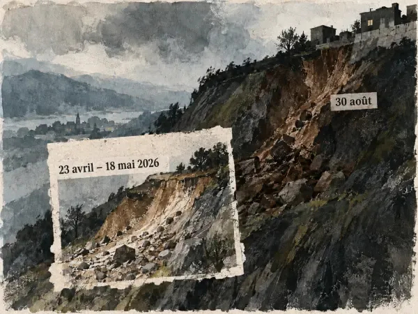 Illustration du glissement de terrain