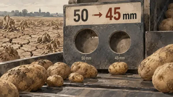 Pommes de terre après la sécheresse