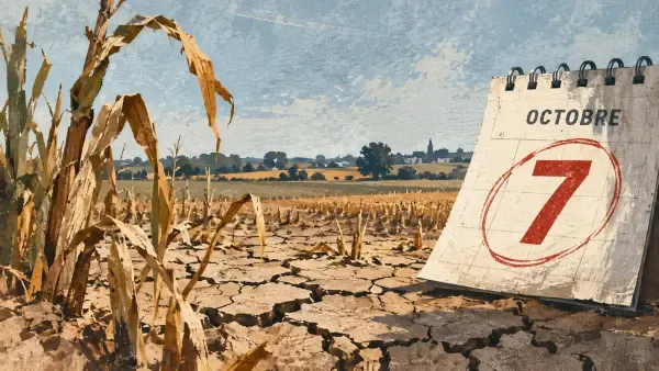 Illustration - Parcelles agricoles sous sécheresse