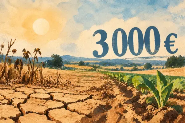 Illustration - exploitation agricole après sécheresse