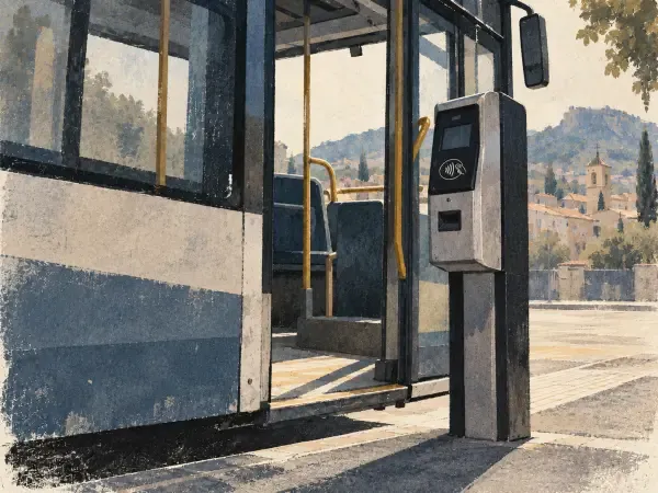 Illustration - Bus et tramway à Aubagne