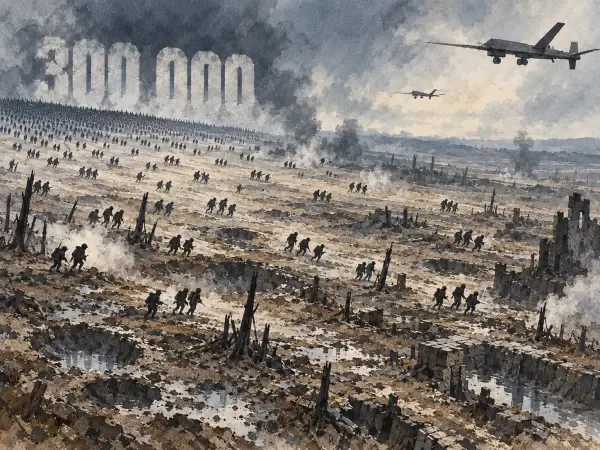 Illustration - infanterie sous surveillance de drones