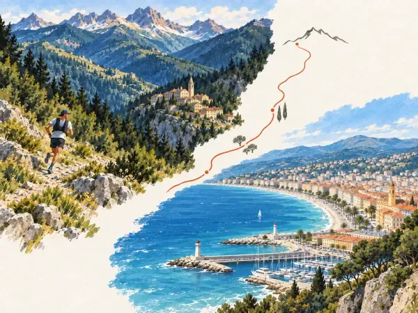 Coureurs entre Mercantour et Méditerranée