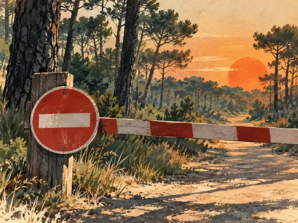 Forêt girondine sous vigilance orange