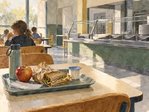 Illustration - cantine scolaire à Caen