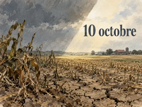 Illustration - exploitation agricole francilienne sous sécheresse