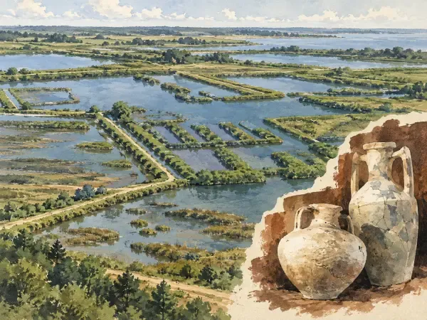 Illustration - Forêt landaise et traces archéologiques