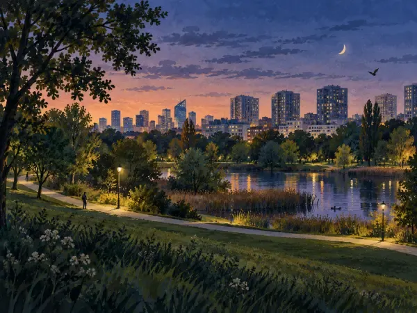Illustration - Parc nocturne à Nanterre