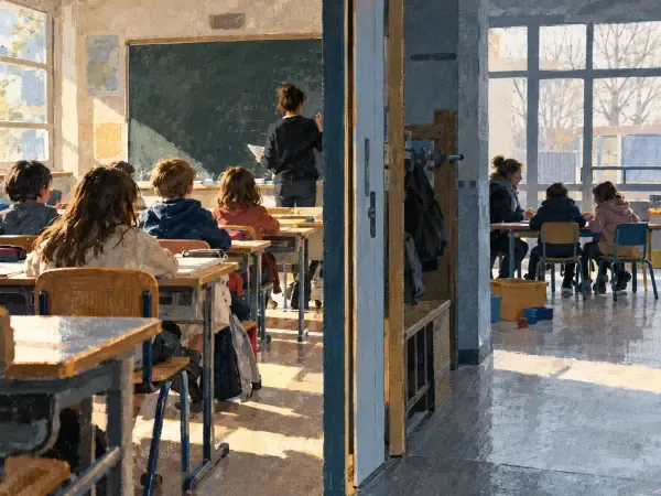 Illustration - école et service minimum