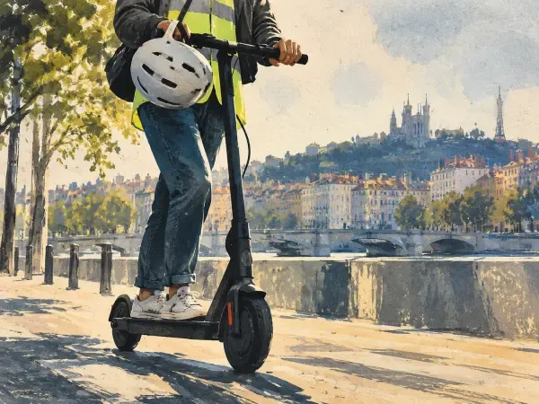 Illustration trottinette et sécurité