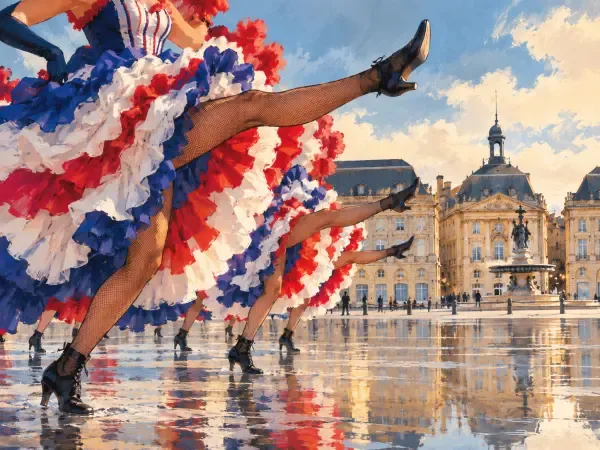 Illustration - cancan au Miroir d’eau