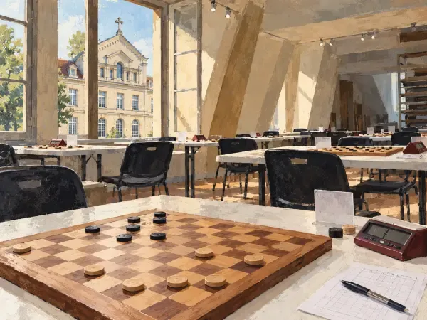 Illustration d’un tournoi de jeu de dames