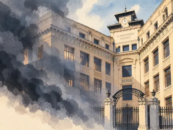 Illustration de lycée lyonnais sous tension