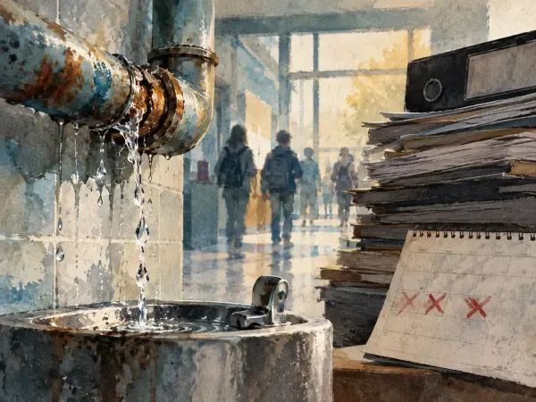 Illustration du réseau d’eau du collège