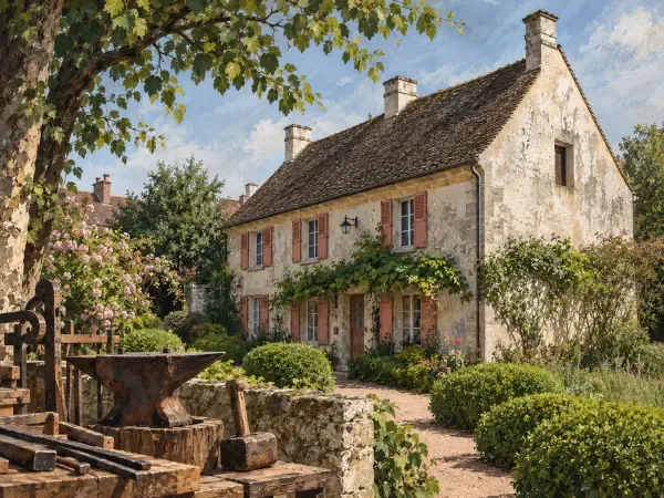 Illustration - Maison Germaine et outils anciens