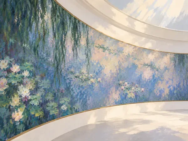 Illustration des Nymphéas à l’Orangerie