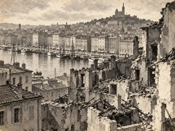 Illustration du quartier Saint-Jean détruit