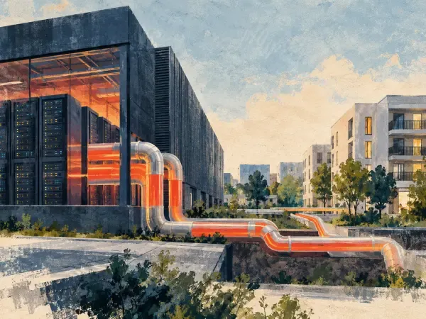Illustration - Datacenter et chaleur urbaine à Vélizy