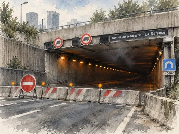Illustration du tunnel de La Défense